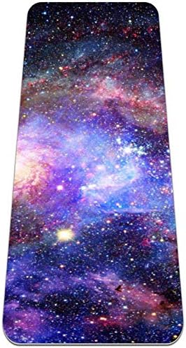 Abstract Space Galaxy e Nebula Yoga tapete espesso de exercício de exercício, não deslizamento Pilates tapetes resistentes a