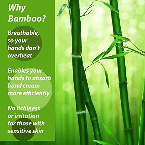 Luvas de bambu para eczema, crianças de 6 a 8 anos, mãos secas, luvas hidratantes para crianças durante a noite, 3 pares