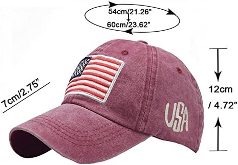 Capace de beisebol ajustável American Flag Hat couice