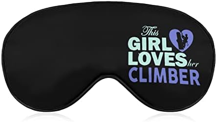 Garota adora máscara de dormir de alpinista com cinta ajustável tampa macia de olho Blackout Blackold para viajar Relax