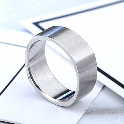 Kolesso 8mm anel de casamento anéis quadrados de homens homens homens anel personalizado personalizada anel gravado