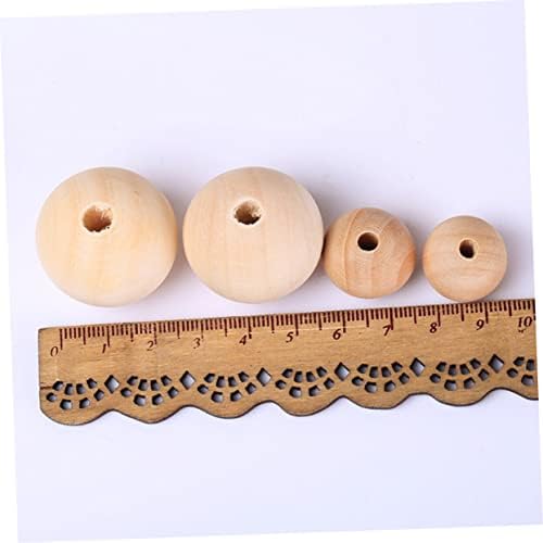 Didiseaon 300pcs Miços de círculo de judeus rondelle miçangas de madeira redonda mini bolas de madeira Sonho apanhador de