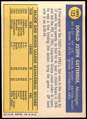1970 Topps 123 Don Gutteridge Chicago White Sox NM White Sox