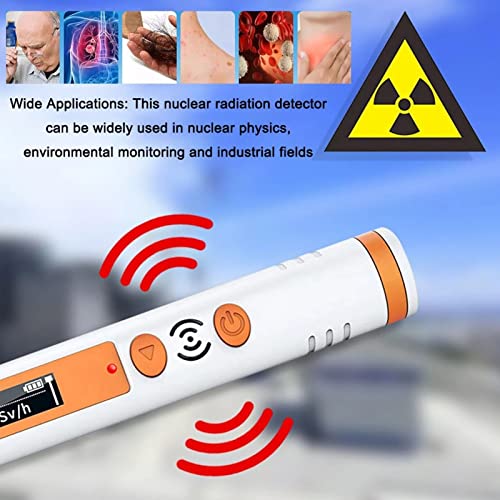 Testador de radiação nuclear do tipo caneta, 2pcs ABS Monitor de radiação nuclear x y β alta sensibilidade para materiais de construção