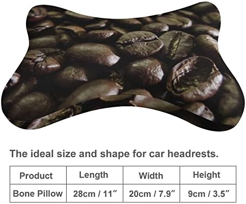 Almofado de pescoço do caro de café 2 PCs Confortável almofada automática Cushion Memória respirável Pillow do assento