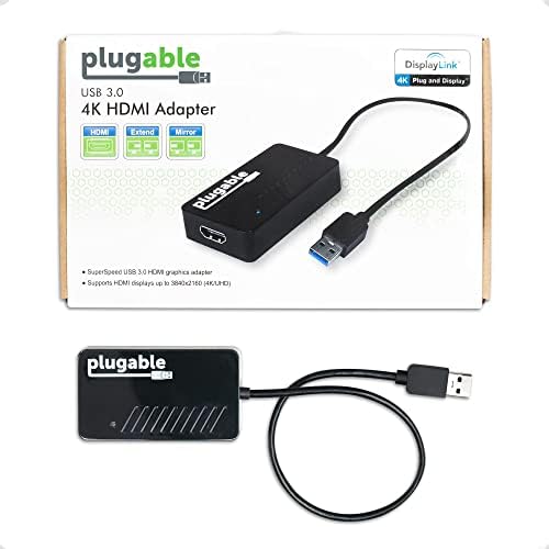 Adaptador de gráficos de vídeo USB 3.0 para HDMI 4K UHD para vários monitores até 3840x2160 suporta Windows 11,