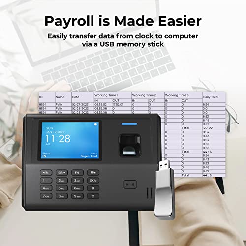 Relógio de tempo ANVIZ - Máquina de atendimento biométrico de impressão digital CX3 para funcionários para funcionários pequenas empresas
