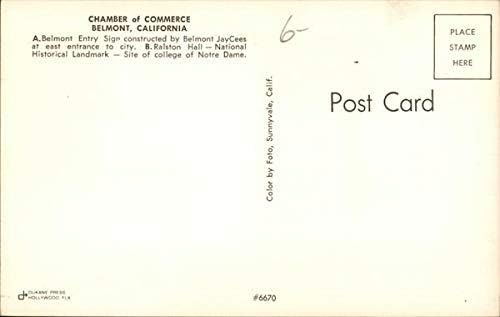 BELMONT, Califórnia - Gateway para Marine World Belmont CA Original Vintage Post -Card