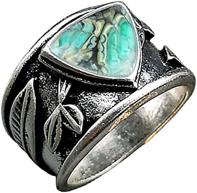 2023 Novas requintadas damas anel vintage turquesa anel de folha prateada anel de casamento jóias presentes retro anéis