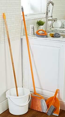 IMUSA USA POT PAN STAP com escova de varredura laranja