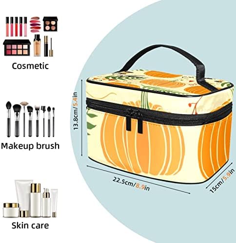 Bolsa de maquiagem de maquiagem de maquiagem de outono de outono de abóbora bolsa de cosméticos para cosméticos, produtos de higiene