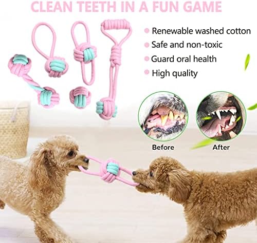 Benseao Puppy Towste Chew Toys Too de corda de cachorro para cães de cachorrinho de cachorro