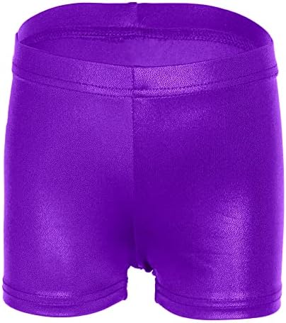 ILOLover Solid Color Girls 'Sparkle Dance and Trokbing Athletic Gymnastics Shorts