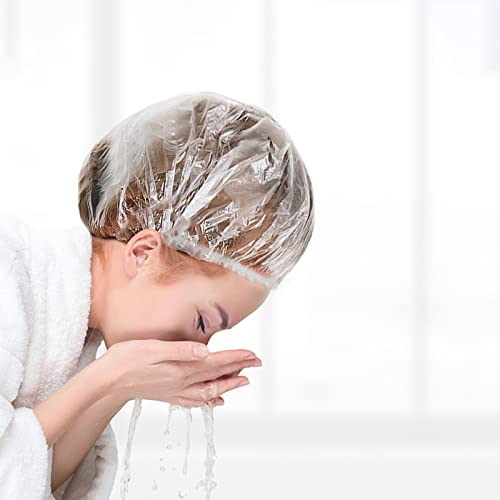 Cascas de chuveiro descartáveis ​​do YAFECO, tampas de plástico para tratamento de cabelo, tampa de cabelo clara de cabelos