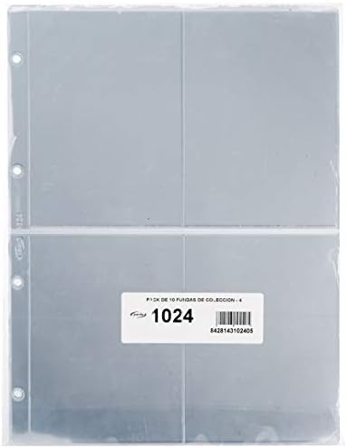 TAUPE vertical 102400 - pacote de 10 mangas para coleção variado, 4 alojamento