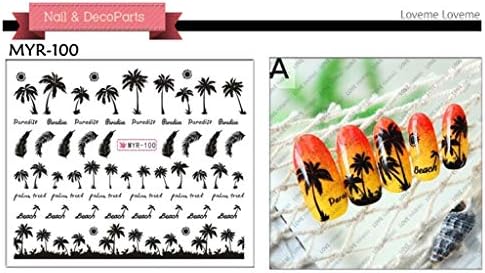 Color Street Poneanail tiras de estilo glitter árvore de vento tropical manicure unhas coconuts sticker surf surf prensa