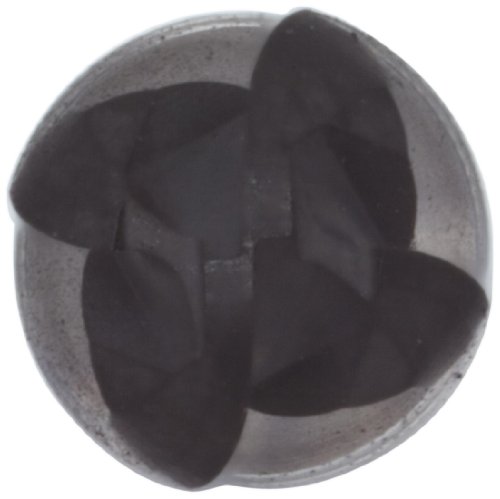 YG-1 EIB07 Micro Ball Nariz Mill, acabamento em forma de diamante, hélice de 30 graus, 4 flautas, comprimento total de 3 , 0,0312