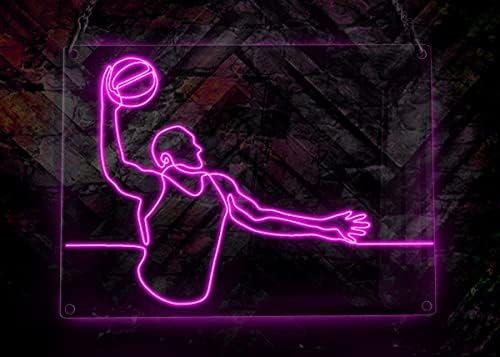 Ancfun Basketball Player Pessoa como atleta, jogando esporte de cesto, tema esportivo, eliminado, El Wire Neon Light