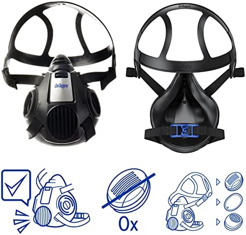 Dräger X-Plore 3500 Máscara respiratória de meia-face, tamanho L, NIOSH APROVADO