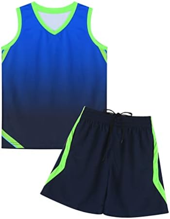 Jersey de basquete masculino para crianças Tiaobug e uniformes curtos de basquete de performance atlético Mesh Jersey