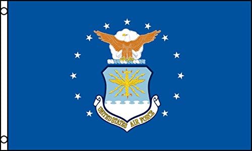 Emblema da força aérea de nylon, bandeira de nylon 210d-s de 3'x5 'com clipes