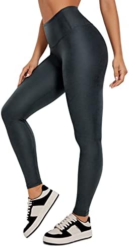 Crz Yoga Matte Faux Leather Leggings For Women 25 '' '/28'