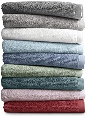 NY Loft algodão Toalha texturizada Conjunto | Toalhas de banheiro ultra rápido seco | Conjunto de toalhas altamente absorvente