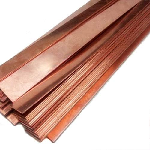 Havefun Metal Copper Foil de cobre Square Flat Row Stick Sheet Block Plate Matérias -primas 2pcs Placa de latão