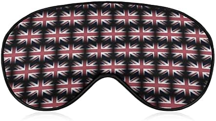 Máscara para os olhos da bandeira britânica do Reino Unido para Blackout Night Blackfold com cinta ajustável para homens