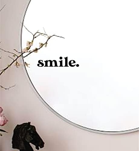 Smile V2 Wall Decalk espelho adesivo de vinil quarto decoração de casa meninas mulheres filha citação adolescente citação inspiradora