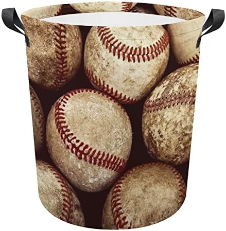 Velho Vintage Baseball Roupa de lavanderia Lavanderia Lavanderia Lavagem Bin Bin Storage Bag