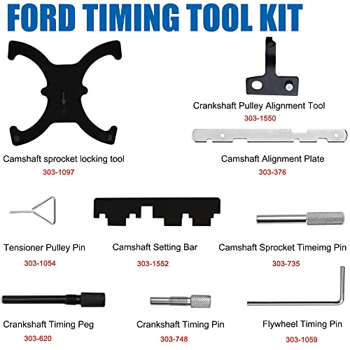 Kit de ferramentas de tempo, ferramenta de travamento do eixo de cames do motor para Ford Fiesta Focus Fuspape Escape Mazada 1.6