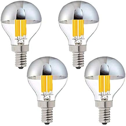 Iluminação lxcom meia lâmpada cromada 6W E12 G45 G14 Edison LED BULBO LUZ LUZ SUBPIP