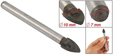 Uxcell 10mm de largura de largura de lança Bit de broca de vidro com ponta de carboneto