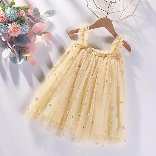 Criança criança garotas meninas vestidos daosy Floral Summer Sleeseless Tutu Dress Dress Casual Tulle Princess Dresses