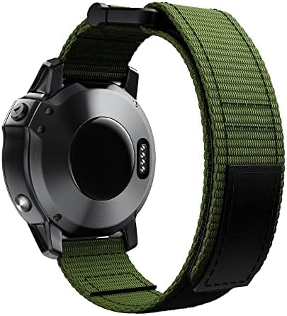Houcy 26 22mm Nylon Watchband tiras para Garmin Fenix ​​7 7x 6x Pro 5x relógio EasyFit Wrist Band Strap