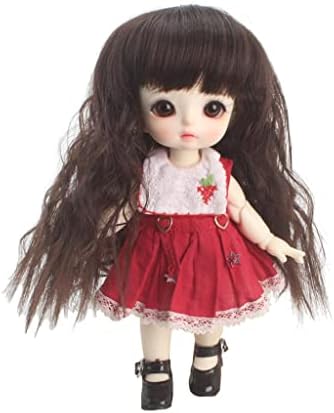 Gazechimp Doll Wigs Mohair sintético 1/8 cabelos de boneca BJD marrom escuro