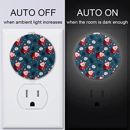 2 Pacote Plug-in Nightlight LED Night Light com Dusk-to-Dawn para o quarto de crianças, viveiro, cozinha, corredor vermelho Papai