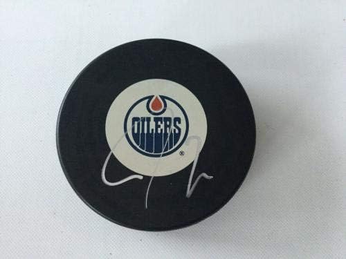 Jordan Eberle assinou autografado Edmonton Oilers Hockey Puck PSA DNA CoA A - Pucks NHL autografados