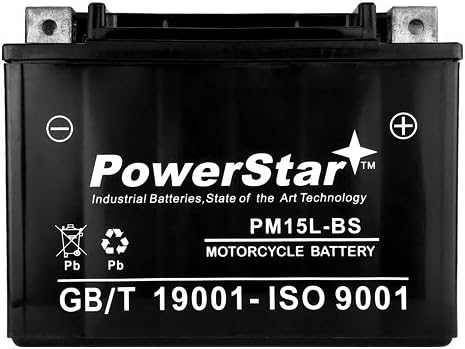 PowerStar substitui a bateria de manutenção YTX15L-BS para Bombardier pode am