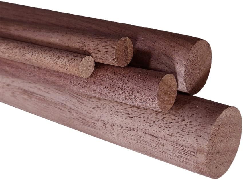 3/4 de polegada de nozes da vara bastões de madeira inacabada para artesanato de hobby com comprimento 24