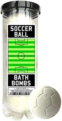Bombas de banho de futebol - 3 pacote - presentes de futebol para meninos e meninas e mulheres, presentes de treinador de futebol,