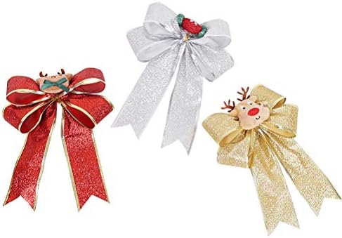 3pcs estilo de natal arco natal decoração de testa embrulhando decorações diy decorações de Natal Presentes de ornamentos