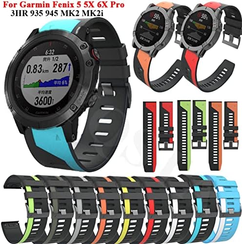 SERDAS Sport Silicone Watch Band Band Strap para Garmin Fenix ​​6x 6 Pro 5x 5 mais 3 h Smartwatch 22 26mm EasyFit Raple Bread