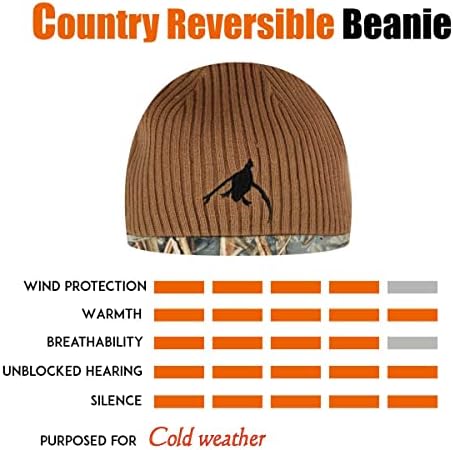 Giramento de lã reversível do país Edtrek - chapéu de inverno à prova de vento e quente para o clima frio