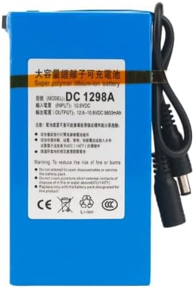 DZHOT51 10 PACK DC1298A 9800mAH DC 12V Super Polímero Bateria de Ion-íon de íons de lítio portátil portátil com carregador para