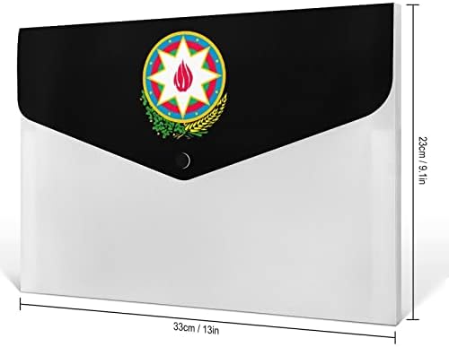Brasão de braços de pastas de arquivo coloridas de plástico do Azerbaijão com 6 acorde de acorde de compartimento Organizador de documentos
