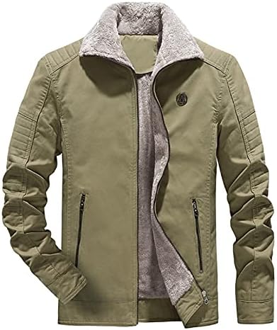 ZDFER Mens Winter Cardigan lã Jaqueta de lã treino sólido zip completo com casacos grossos de manga comprida camiseta casual
