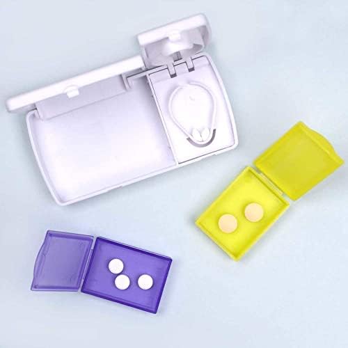 Caixa de comprimidos de 'eu amo beringela' com divisor de tablets