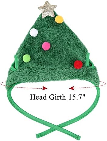 MOGOKO 2 Pacote para cães de Natal Hat Hat Bandana Conjunto de Santa Costumes Rena Rena Christmas Tree Pet Bands e babador